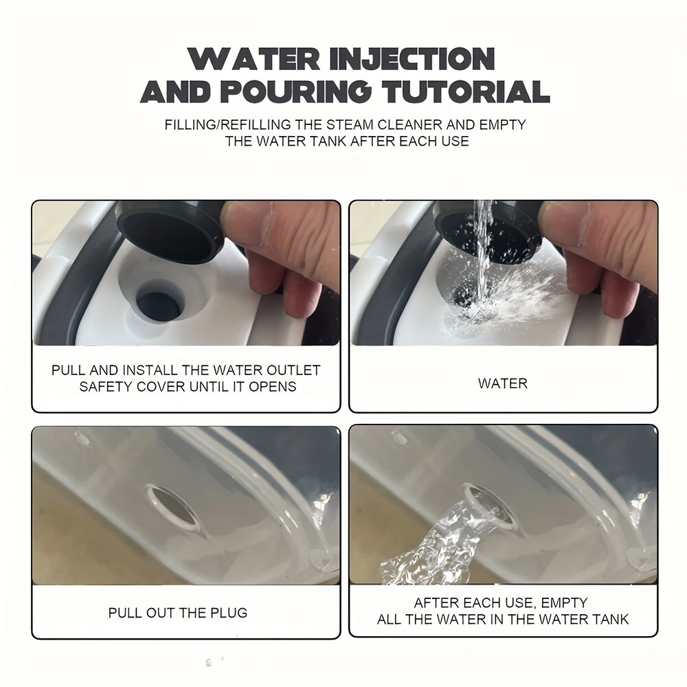 (image for) 1500W Handheld High Pressure Steam Cleaner Household Steam Cleaner Suitable For Kitchen Fumes Sofas Small Air Conditioners Washing Machines